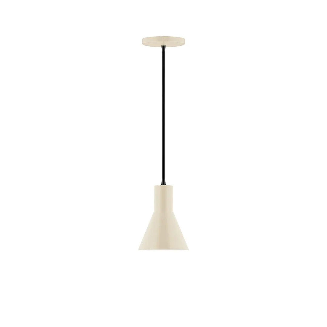 Flare One Light Pendant in Cream