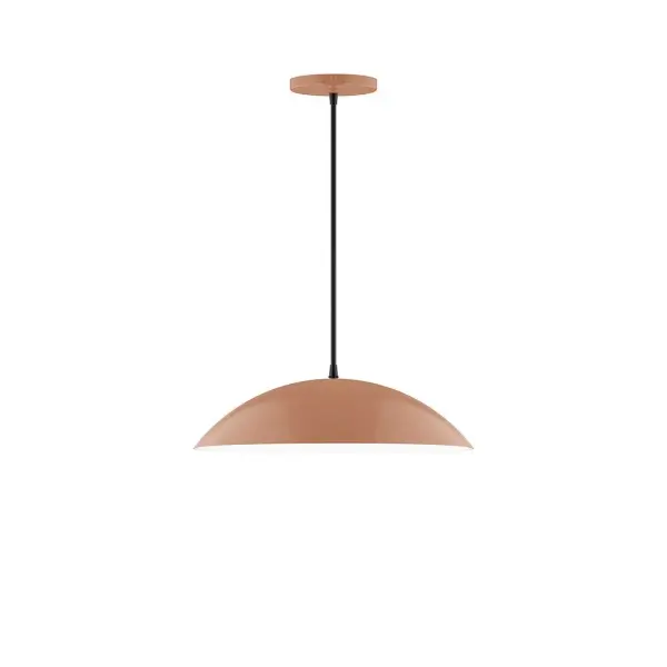 Plateau, a contemporary series of basic spun geometric shapes, is simply configured for interior use. Colorful and clean-lined, these axially symmetric shapes will add pizzazz to your space. Collection: Plateau Finish: Terracotta Glass: 16 inch Plateau Width: 16.00" Height: 76.00" Length: 16.00" Weight: 6.00 lb Wire: 6' Black and White Houndstooth Fabric Cord Canopy: 5" diameter Number of Bulbs: 2 Maximum Wattage: 15.00 W Light Source: LED Light Output: 1200.00 lm Color Temperature: 2700 K CRI: 90 Dimmable Rated Average Life: 50,000 Voltage: 120.00 V Country of Origin: US Safety Listing: UL/cUL Safety Rating: Dry LED Manufacturer Warranty: 1-year limited warranty on the fixture.