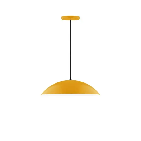 Plateau, a contemporary series of basic spun geometric shapes, is simply configured for interior use. Colorful and clean-lined, these axially symmetric shapes will add pizzazz to your space. Collection: Plateau Finish: Bright Yellow Glass: 16 inch Plateau Width: 16.00" Height: 76.00" Length: 16.00" Weight: 6.00 lb Wire: 6' White and Gray Dot Fabric Cord Canopy: 5" diameter Number of Bulbs: 2 Maximum Wattage: 15.00 W Light Source: LED Light Output: 1200.00 lm Color Temperature: 2700 K CRI: 90 Dimmable Rated Average Life: 50,000 Voltage: 120.00 V Country of Origin: US Safety Listing: UL/cUL Safety Rating: Dry LED Manufacturer Warranty: 1-year limited warranty on the fixture.