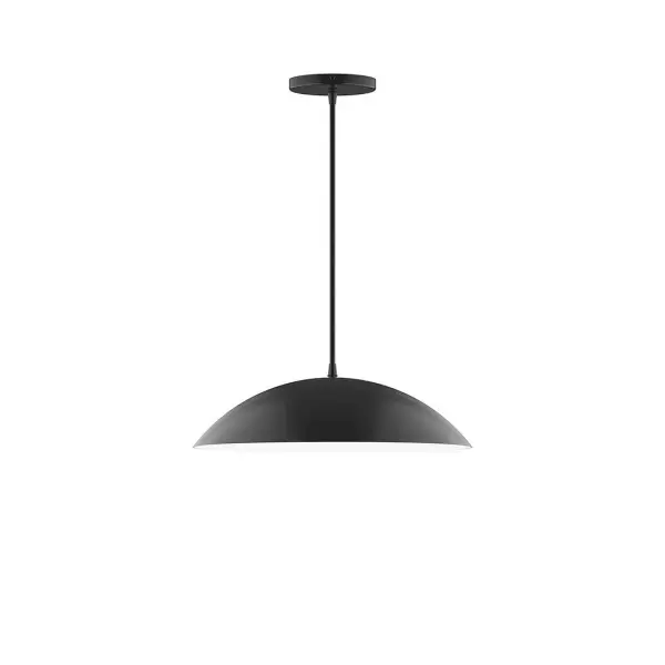Plateau, a contemporary series of basic spun geometric shapes, is simply configured for interior use. Colorful and clean-lined, these axially symmetric shapes will add pizzazz to your space. Collection: Plateau Finish: Black Glass: 16 inch Plateau Width: 16.00" Height: 76.00" Length: 16.00" Weight: 6.00 lb Wire: 6' Black and White Houndstooth Fabric Cord Canopy: 5" diameter Number of Bulbs: 2 Maximum Wattage: 15.00 W Light Source: LED Light Output: 1200.00 lm Color Temperature: 2700 K CRI: 90 Dimmable Rated Average Life: 50,000 Voltage: 120.00 V Country of Origin: US Safety Listing: UL/cUL Safety Rating: Dry LED Manufacturer Warranty: 1-year limited warranty on the fixture.
