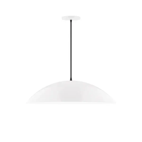 Plateau, a contemporary series of basic spun geometric shapes, is simply configured for interior use. Colorful and clean-lined, these axially symmetric shapes will add pizzazz to your space. Collection: Plateau Finish: White Glass: 24 inch Plateau Width: 24.00" Height: 78.00" Length: 24.00" Weight: 6.00 lb Wire: 6' White SJT Cord Canopy: 5" diameter Number of Bulbs: 2 Maximum Wattage: 25.00 W Light Source: LED Light Output: 1800.00 lm Color Temperature: 2700 K CRI: 90 Dimmable Rated Average Life: 50,000 Voltage: 120.00 V Country of Origin: US Safety Listing: UL/cUL Safety Rating: Dry LED Manufacturer Warranty: 1-year limited warranty on the fixture.