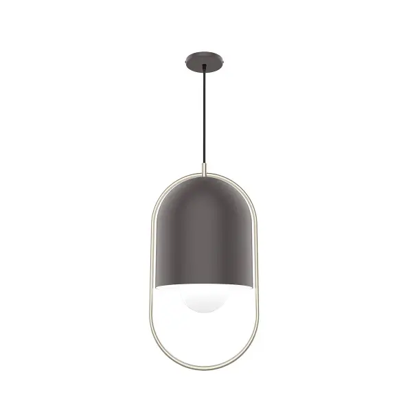 Brushed Brass or Nickel halos surround the shades of the Orbit series. 6 inch glass globe will diffuse light.
