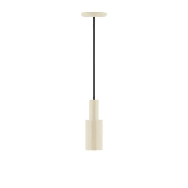 Geometric and colorful, the Spark series is simply configured for interior use. Spark is offered in multiple shapes, sizes and colors, choices to suit most any application. Collection: Spark Finish: Cream Glass: 3.5 inch Spark Width: 3.50" Height: 82.00" Length: 3.50" Weight: 4.00 lb Wire: 6' Black and White Houndstooth Fabric Cord Canopy: 5" diameter Number of Bulbs: 1 Maximum Wattage: 8.00 W Light Source: LED Light Output: 800.00 lm Color Temperature: 3000 K CRI: 90 Dimmable Rated Average Life: 50,000 Voltage: 120.00 V Country of Origin: US Safety Listing: UL/cUL Safety Rating: Dry LED Manufacturer Warranty: 1-year limited warranty on the fixture.