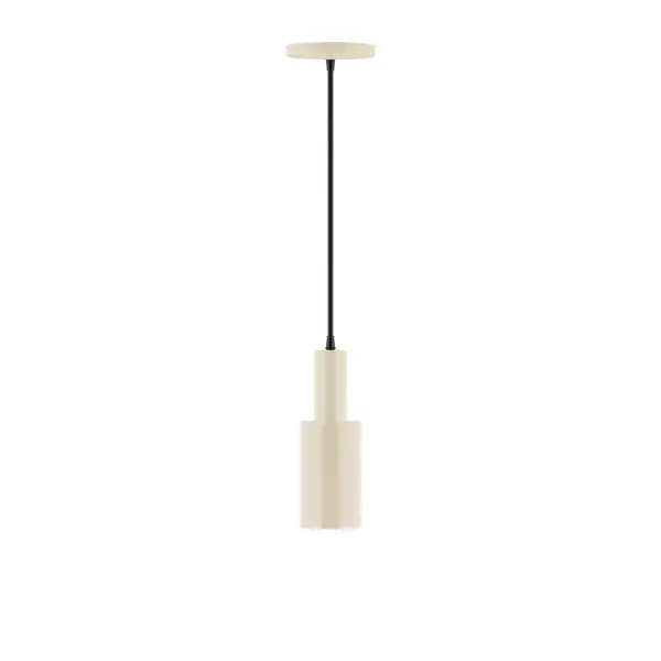 Geometric and colorful, the Spark series is simply configured for interior use. Spark is offered in multiple shapes, sizes and colors, choices to suit most any application. Collection: Spark Finish: Cream Glass: 3.5 inch Spark Notes: Option (1) A19 LED and 1-Integrated 8W Width: 3.50" Height: 82.00" Length: 3.50" Weight: 4.00 lb Wire: 6' Black SJT Canopy: 5" diameter Number of Bulbs: 1 Maximum Wattage: 100.00 W Bulb Type: A19 Bulb Base: E26 Medium Light Source: Incandescent or LED equivalent Dimmable Voltage: 120.00 V Material: Aluminum Country of Origin: US Safety Listing: UL/cUL Safety Rating: Dry LED Manufacturer Warranty: 1-year limited warranty on the fixture.