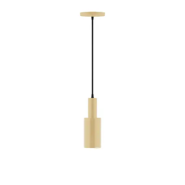 Geometric and colorful, the Spark series is simply configured for interior use. Spark is offered in multiple shapes, sizes and colors, choices to suit most any application. Collection: Spark Finish: Ivory Glass: 3.5 inch Spark Width: 3.50" Height: 82.00" Length: 3.50" Weight: 4.00 lb Wire: 6' Cool Tweed Fabric Cord Canopy: 5" diameter Number of Bulbs: 1 Maximum Wattage: 8.00 W Light Source: LED Light Output: 800.00 lm Color Temperature: 3000 K CRI: 90 Dimmable Rated Average Life: 50,000 Voltage: 120.00 V Country of Origin: US Safety Listing: UL/cUL Safety Rating: Dry LED Manufacturer Warranty: 1-year limited warranty on the fixture.