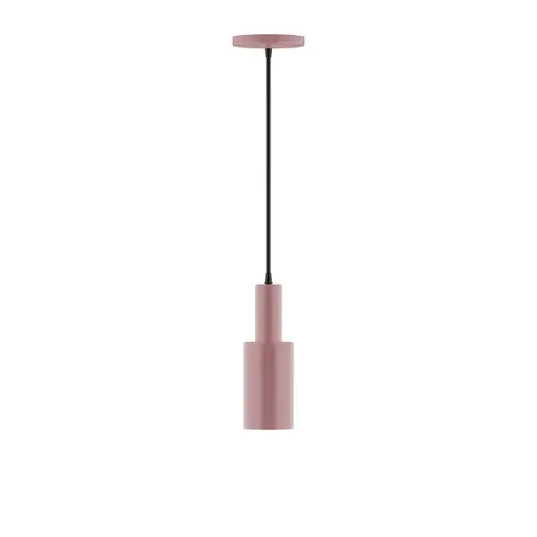 Geometric and colorful, the Spark series is simply configured for interior use. Spark is offered in multiple shapes, sizes and colors, choices to suit most any application. Collection: Spark Finish: Mauve Glass: 3.5 inch Spark Width: 3.50" Height: 82.00" Length: 3.50" Weight: 4.00 lb Wire: 6' Navy Mini Tweed Fabric Cord Canopy: 5" diameter Number of Bulbs: 1 Maximum Wattage: 8.00 W Light Source: LED Light Output: 800.00 lm Color Temperature: 3000 K CRI: 90 Dimmable Rated Average Life: 50,000 Voltage: 120.00 V Country of Origin: US Safety Listing: UL/cUL Safety Rating: Dry LED Manufacturer Warranty: 1-year limited warranty on the fixture.