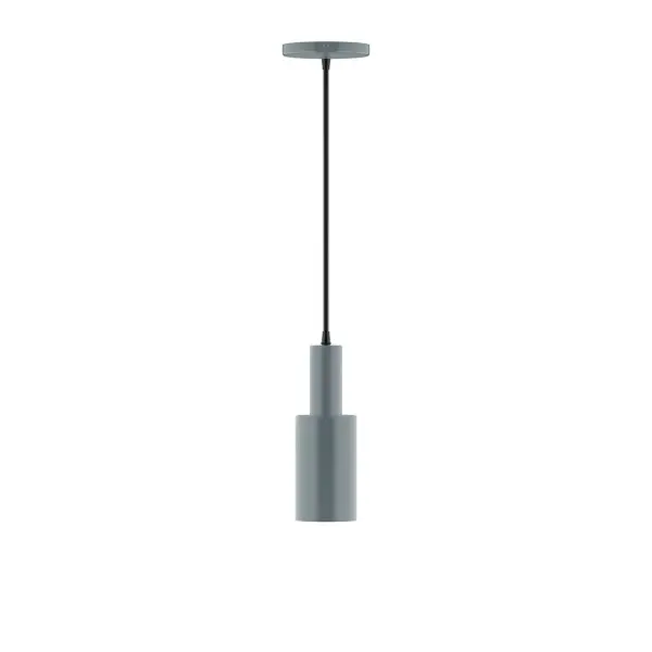 Geometric and colorful, the Spark series is simply configured for interior use. Spark is offered in multiple shapes, sizes and colors, choices to suit most any application. Collection: Spark Finish: Slate Gray Glass: 3.5 inch Spark Width: 3.50" Height: 82.00" Length: 3.50" Weight: 4.00 lb Wire: 6' Red and White Zigzag Fabric Cord Canopy: 5" diameter Number of Bulbs: 1 Maximum Wattage: 8.00 W Light Source: LED Light Output: 800.00 lm Color Temperature: 3000 K CRI: 90 Dimmable Rated Average Life: 50,000 Voltage: 120.00 V Country of Origin: US Safety Listing: UL/cUL Safety Rating: Dry LED Manufacturer Warranty: 1-year limited warranty on the fixture.