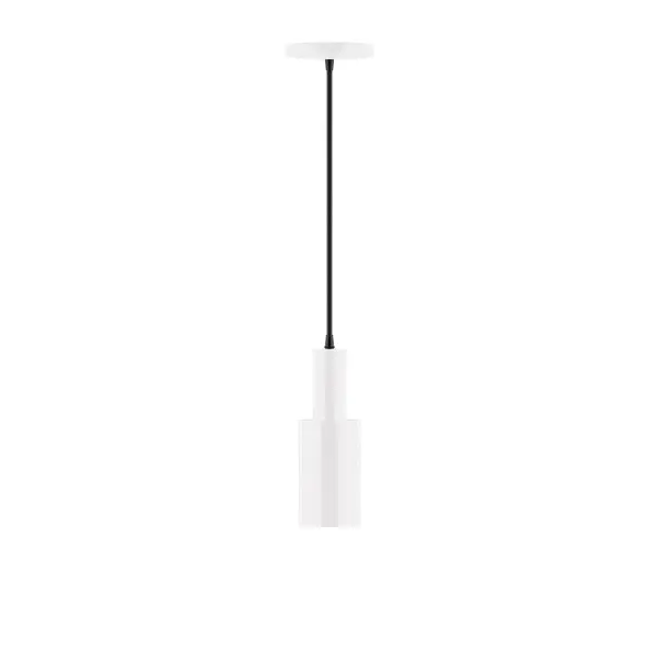 Geometric and colorful, the Spark series is simply configured for interior use. Spark is offered in multiple shapes, sizes and colors, choices to suit most any application. Collection: Spark Finish: White Glass: 3.5 inch Spark Width: 3.50" Height: 82.00" Length: 3.50" Weight: 4.00 lb Wire: 6' Gray Fabric Cord Canopy: 5" diameter Number of Bulbs: 1 Maximum Wattage: 8.00 W Light Source: LED Light Output: 800.00 lm Color Temperature: 3000 K CRI: 90 Dimmable Rated Average Life: 50,000 Voltage: 120.00 V Country of Origin: US Safety Listing: UL/cUL Safety Rating: Dry LED Manufacturer Warranty: 1-year limited warranty on the fixture.