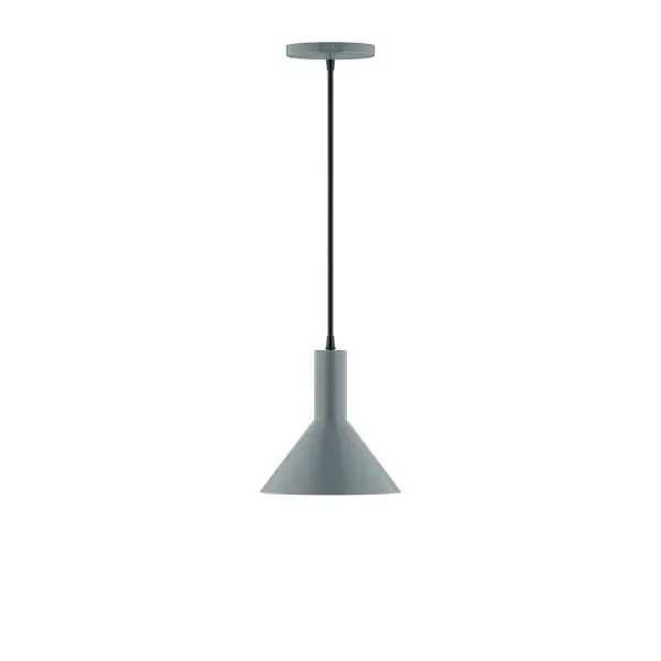 Geometric and colorful, the Chase series is simply configured for interior use. Chase is offered in multiple shapes, sizes and colors, choices to suit most any application. Collection: Chase Finish: Slate Gray Glass: 8 inch Chase Width: 8.00" Height: 80.00" Length: 8.00" Weight: 4.00 lb Wire: 6' Black SJT Canopy: 5" diameter Number of Bulbs: 1 Maximum Wattage: 8.00 W Light Source: LED Light Output: 800.00 lm Color Temperature: 3000 K CRI: 90 Dimmable Rated Average Life: 50,000 Voltage: 120.00 V Country of Origin: US Safety Listing: UL/cUL Safety Rating: Dry LED Manufacturer Warranty: 1-year limited warranty on the fixture.