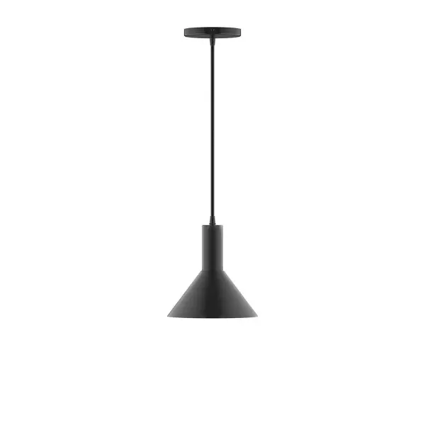 Geometric and colorful, the Chase series is simply configured for interior use. Chase is offered in multiple shapes, sizes and colors, choices to suit most any application. Collection: Chase Finish: Black Glass: 8 inch Chase Width: 8.00" Height: 80.00" Length: 8.00" Weight: 4.00 lb Wire: 6' Gray Fabric Cord Canopy: 5" diameter Number of Bulbs: 1 Maximum Wattage: 8.00 W Light Source: LED Light Output: 800.00 lm Color Temperature: 3000 K CRI: 90 Dimmable Rated Average Life: 50,000 Voltage: 120.00 V Country of Origin: US Safety Listing: UL/cUL Safety Rating: Dry LED Manufacturer Warranty: 1-year limited warranty on the fixture.