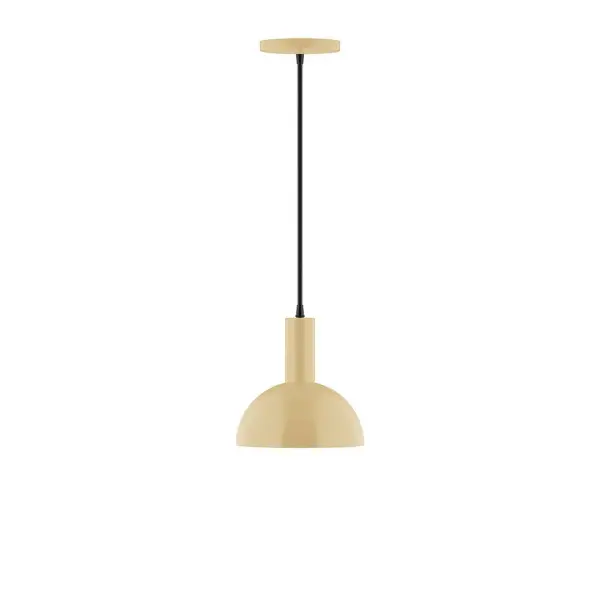Geometric and colorful, the Ray series is simply configured for interior use. Ray is offered in multiple shapes, sizes and colors, choices to suit most any application. Collection: Ray Finish: Ivory Glass: 8 inch Ray Width: 8.00" Height: 80.00" Length: 8.00" Weight: 4.00 lb Wire: 6' Black and White Houndstooth Fabric Cord Canopy: 5" diameter Number of Bulbs: 1 Maximum Wattage: 8.00 W Bulb Type: LED Light Source: LED Light Output: 800.00 lm Color Temperature: 3000 K CRI: 90 Dimmable Rated Average Life: 50,000 Voltage: 120.00 V Country of Origin: US Safety Listing: UL/cUL Safety Rating: Dry LED Manufacturer Warranty: 1-year limited warranty on the fixture.