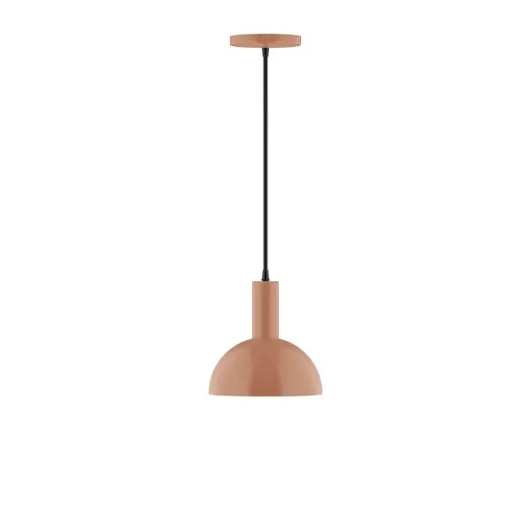 Geometric and colorful, the Ray series is simply configured for interior use. Ray is offered in multiple shapes, sizes and colors, choices to suit most any application. Collection: Ray Finish: Terracotta Glass: 8 inch Ray Width: 8.00" Height: 80.00" Length: 8.00" Weight: 4.00 lb Wire: 6' Black SJT Canopy: 5" diameter Number of Bulbs: 1 Maximum Wattage: 8.00 W Bulb Type: LED Light Source: LED Light Output: 800.00 lm Color Temperature: 3000 K CRI: 90 Dimmable Rated Average Life: 50,000 Voltage: 120.00 V Country of Origin: US Safety Listing: UL/cUL Safety Rating: Dry LED Manufacturer Warranty: 1-year limited warranty on the fixture.