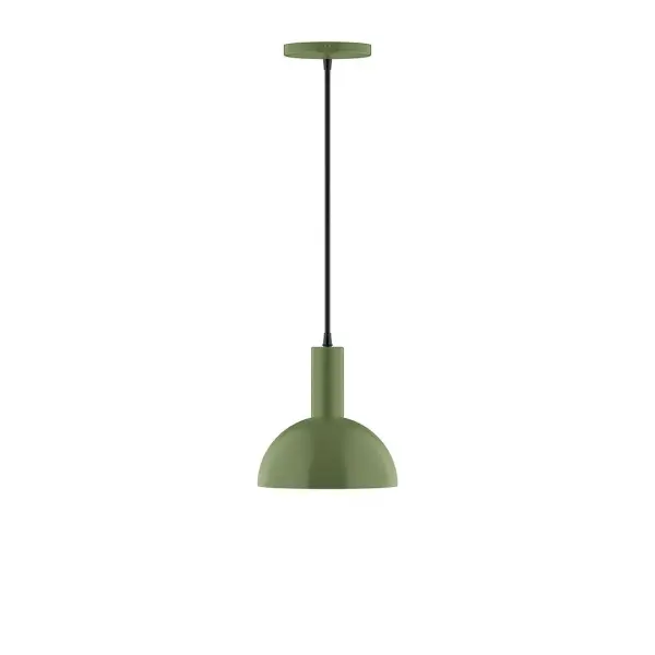 Geometric and colorful, the Ray series is simply configured for interior use. Ray is offered in multiple shapes, sizes and colors, choices to suit most any application. Collection: Ray Finish: Fern Green Glass: 8 inch Ray Width: 8.00" Height: 80.00" Length: 8.00" Weight: 4.00 lb Wire: 6' Black Fabric Cord Canopy: 5" diameter Number of Bulbs: 1 Maximum Wattage: 8.00 W Bulb Type: LED Light Source: LED Light Output: 800.00 lm Color Temperature: 3000 K CRI: 90 Dimmable Rated Average Life: 50,000 Voltage: 120.00 V Country of Origin: US Safety Listing: UL/cUL Safety Rating: Dry LED Manufacturer Warranty: 1-year limited warranty on the fixture.