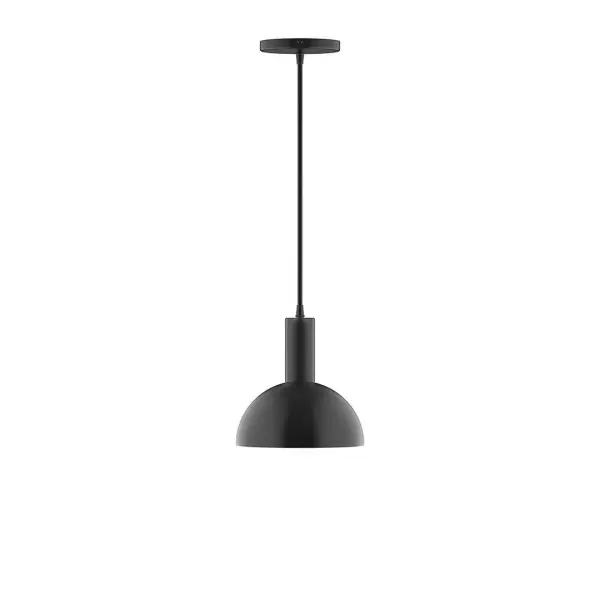 Geometric and colorful, the Ray series is simply configured for interior use. Ray is offered in multiple shapes, sizes and colors, choices to suit most any application. Collection: Ray Finish: Black Glass: 8 inch Ray Width: 8.00" Height: 80.00" Length: 8.00" Weight: 4.00 lb Wire: 6' Red and White Zigzag Fabric Cord Canopy: 5" diameter Number of Bulbs: 1 Maximum Wattage: 8.00 W Bulb Type: LED Light Source: LED Light Output: 800.00 lm Color Temperature: 3000 K CRI: 90 Dimmable Rated Average Life: 50,000 Voltage: 120.00 V Country of Origin: US Safety Listing: UL/cUL Safety Rating: Dry LED Manufacturer Warranty: 1-year limited warranty on the fixture.