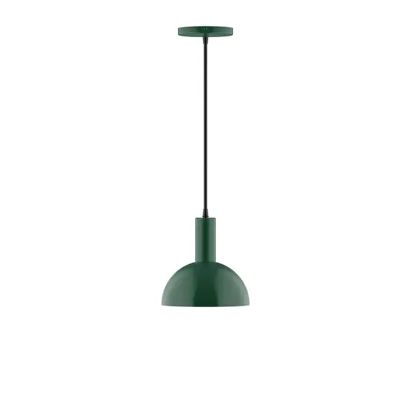 Geometric and colorful, the Ray series is simply configured for interior use. Ray is offered in multiple shapes, sizes and colors, choices to suit most any application. Collection: Ray Finish: Forest Green Glass: 8 inch Ray Width: 8.00" Height: 80.00" Length: 8.00" Weight: 4.00 lb Wire: 6' Ivory Fabric Cord Canopy: 5" diameter Number of Bulbs: 1 Maximum Wattage: 8.00 W Bulb Type: LED Light Source: LED Light Output: 800.00 lm Color Temperature: 3000 K CRI: 90 Dimmable Rated Average Life: 50,000 Voltage: 120.00 V Country of Origin: US Safety Listing: UL/cUL Safety Rating: Dry LED Manufacturer Warranty: 1-year limited warranty on the fixture.