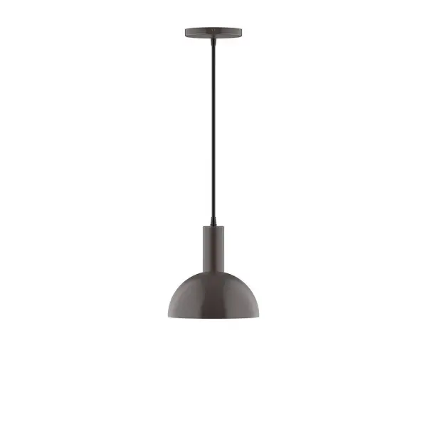 Geometric and colorful, the Ray series is simply configured for interior use. Ray is offered in multiple shapes, sizes and colors, choices to suit most any application. Collection: Ray Finish: Architectural Bronze Glass: 8 inch Ray Width: 8.00" Height: 80.00" Length: 8.00" Weight: 4.00 lb Wire: 6' White Fabric Cord Canopy: 5" diameter Number of Bulbs: 1 Maximum Wattage: 8.00 W Bulb Type: LED Light Source: LED Light Output: 800.00 lm Color Temperature: 3000 K CRI: 90 Dimmable Rated Average Life: 50,000 Voltage: 120.00 V Country of Origin: US Safety Listing: UL/cUL Safety Rating: Dry LED Manufacturer Warranty: 1-year limited warranty on the fixture.