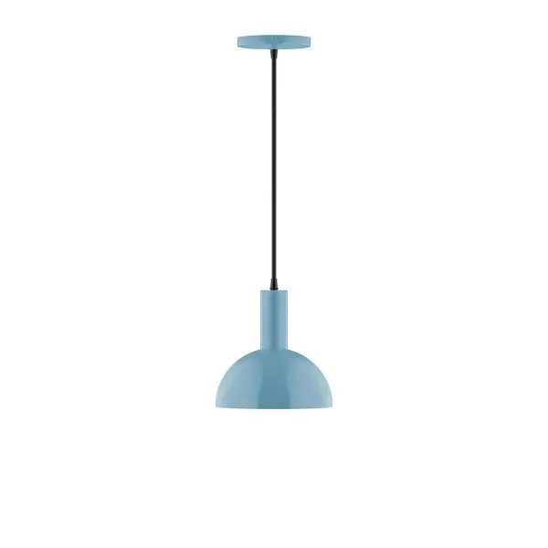 Geometric and colorful, the Ray series is simply configured for interior use. Ray is offered in multiple shapes, sizes and colors, choices to suit most any application. Collection: Ray Finish: Light Blue Glass: 8 inch Ray Width: 8.00" Height: 80.00" Length: 8.00" Weight: 4.00 lb Wire: 6' White and Gray Dot Fabric Cord Canopy: 5" diameter Number of Bulbs: 1 Maximum Wattage: 8.00 W Bulb Type: LED Light Source: LED Light Output: 800.00 lm Color Temperature: 3000 K CRI: 90 Dimmable Rated Average Life: 50,000 Voltage: 120.00 V Country of Origin: US Safety Listing: UL/cUL Safety Rating: Dry LED Manufacturer Warranty: 1-year limited warranty on the fixture.
