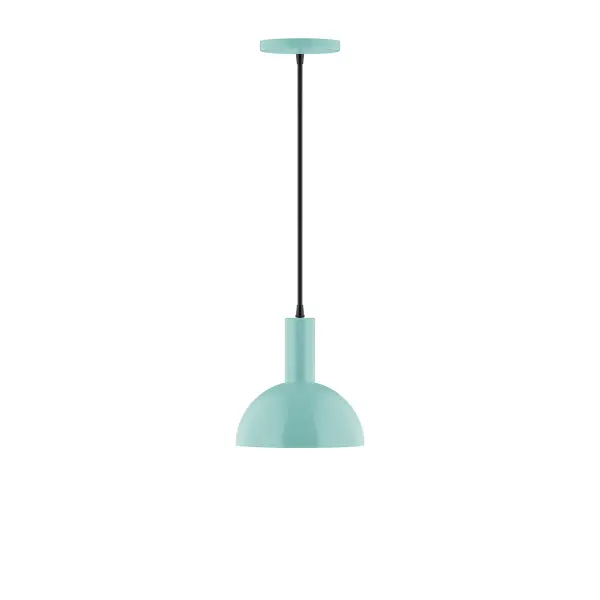 Geometric and colorful, the Ray series is simply configured for interior use. Ray is offered in multiple shapes, sizes and colors, choices to suit most any application. Collection: Ray Finish: Sea Green Glass: 6" White Opak Glass Globe Notes: Option (1) A19 LED and 1-Integrated 8W Width: 8.00" Height: 80.00" Length: 8.00" Weight: 4.00 lb Wire: 6' Black and White Houndstooth Fabric Cord Canopy: 5" diameter Number of Bulbs: 1 Maximum Wattage: 100.00 W Bulb Type: A19 Bulb Base: E26 Medium Light Source: Incandescent or LED equivalent Dimmable Voltage: 120.00 V Country of Origin: US Safety Listing: UL/cUL Safety Rating: Dry LED Manufacturer Warranty: 1-year limited warranty on the fixture.