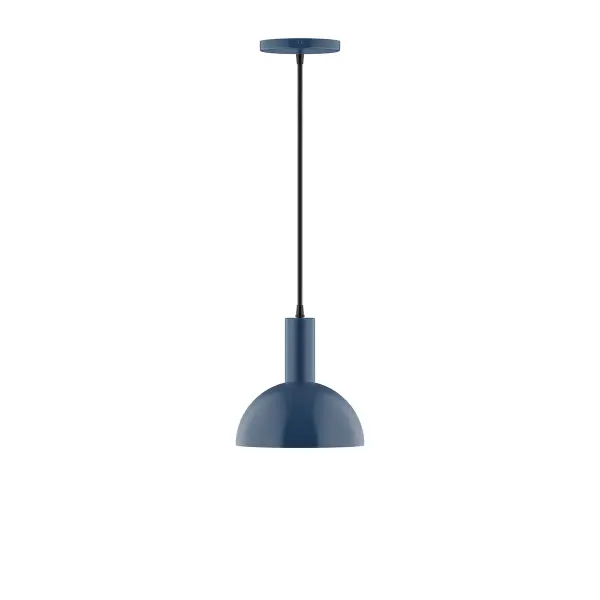 Geometric and colorful, the Ray series is simply configured for interior use. Ray is offered in multiple shapes, sizes and colors, choices to suit most any application. Collection: Ray Finish: Navy Glass: 6" White Opak Glass Globe Notes: Option (1) A19 LED and 1-Integrated 8W Width: 8.00" Height: 80.00" Length: 8.00" Weight: 4.00 lb Wire: 6' Black and White Houndstooth Fabric Cord Canopy: 5" diameter Number of Bulbs: 1 Maximum Wattage: 100.00 W Bulb Type: A19 Bulb Base: E26 Medium Light Source: Incandescent or LED equivalent Dimmable Voltage: 120.00 V Country of Origin: US Safety Listing: UL/cUL Safety Rating: Dry LED Manufacturer Warranty: 1-year limited warranty on the fixture.