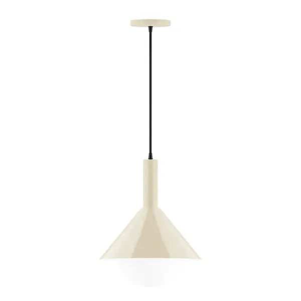 Geometric and colorful, the Chase series is simply configured for interior use. Chase is offered in multiple shapes, sizes and colors, choices to suit most any application. Collection: Chase Finish: Cream Glass: 6 inch White Opal Glass Globe Notes: Option (1) A19 LED Width: 12.00" Height: 84.00" Length: 12.00" Weight: 8.00 lb Wire: 6' Black SJT Canopy: 5" diameter Number of Bulbs: 1 Maximum Wattage: 100.00 W Bulb Type: A19 Bulb Base: E26 Medium Light Source: Incandescent or LED equivalent Dimmable Voltage: 120.00 V Material: Aluminum Country of Origin: US Safety Listing: UL/cUL Safety Rating: Dry LED Manufacturer Warranty: 1-year limited warranty on the fixture.