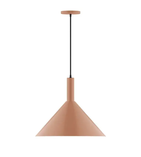 Geometric and colorful, the Chase series is simply configured for interior use. Chase is offered in multiple shapes, sizes and colors, choices to suit most any application. Collection: Chase Finish: Terracotta Glass: 6 inch White Opal Glass Globe Notes: Option (1) A19 LED Width: 18.00" Height: 87.00" Length: 18.00" Weight: 10.00 lb Wire: 6' Polished Copper Fabric Cord Canopy: 5" diameter Number of Bulbs: 1 Maximum Wattage: 100.00 W Bulb Type: A19 Bulb Base: E26 Medium Light Source: Incandescent or LED equivalent Dimmable Voltage: 120.00 V Material: Aluminum Country of Origin: US Safety Listing: UL/cUL Safety Rating: Dry LED Manufacturer Warranty: 1-year limited warranty on the fixture.