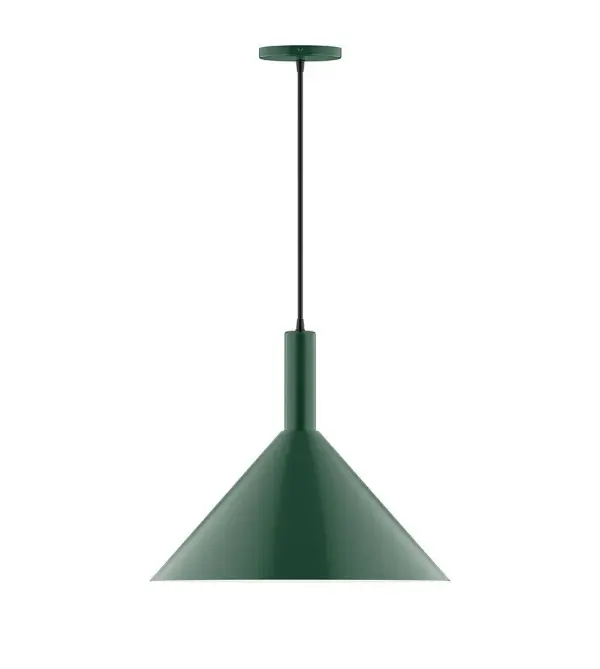 Geometric and colorful, the Chase series is simply configured for interior use. Chase is offered in multiple shapes, sizes and colors, choices to suit most any application. Collection: Chase Finish: Forest Green Glass: 6 inch White Opal Glass Globe Notes: Option (1) A19 LED Width: 18.00" Height: 87.00" Length: 18.00" Weight: 10.00 lb Wire: 6' Red and White Zigzag Fabric Cord Canopy: 5" diameter Number of Bulbs: 1 Maximum Wattage: 100.00 W Bulb Type: A19 Bulb Base: E26 Medium Light Source: Incandescent or LED equivalent Dimmable Voltage: 120.00 V Material: Aluminum Country of Origin: US Safety Listing: UL/cUL Safety Rating: Dry LED Manufacturer Warranty: 1-year limited warranty on the fixture.