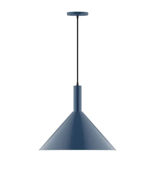 Geometric and colorful, the Chase series is simply configured for interior use. Chase is offered in multiple shapes, sizes and colors, choices to suit most any application. Collection: Chase Finish: Navy Glass: 6 inch White Opal Glass Globe Notes: Option (1) A19 LED Width: 18.00" Height: 87.00" Length: 18.00" Weight: 10.00 lb Wire: 6' Polished Copper Fabric Cord Canopy: 5" diameter Number of Bulbs: 1 Maximum Wattage: 100.00 W Bulb Type: A19 Bulb Base: E26 Medium Light Source: Incandescent or LED equivalent Dimmable Voltage: 120.00 V Material: Aluminum Country of Origin: US Safety Listing: UL/cUL Safety Rating: Dry LED Manufacturer Warranty: 1-year limited warranty on the fixture.