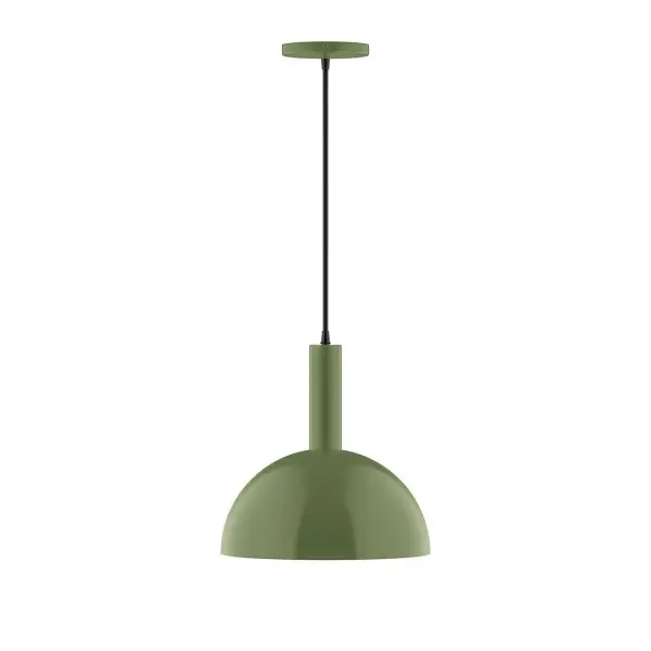 Geometric and colorful, the Ray series is simply configured for interior use. Ray is offered in multiple shapes, sizes and colors, choices to suit most any application. Collection: Ray Finish: Fern Green Glass: 12 inch Ray Width: 12.00" Height: 84.00" Length: 12.00" Weight: 6.00 lb Wire: 6' Navy Mini Tweed Fabric Cord Canopy: 5" diameter Number of Bulbs: 1 Maximum Wattage: 10.00 W Bulb Type: LED Light Source: LED Light Output: 800.00 lm Color Temperature: 2700 K CRI: 90 Dimmable Rated Average Life: 50,000 Voltage: 120.00 V Country of Origin: US Safety Listing: UL/cUL Safety Rating: Dry LED Manufacturer Warranty: 1-year limited warranty on the fixture.