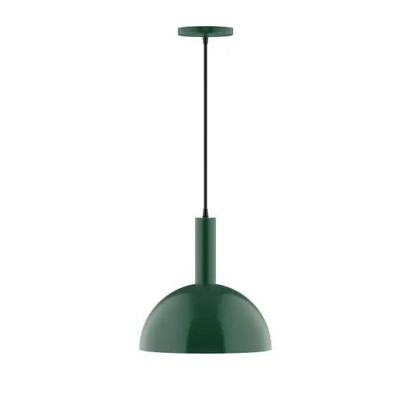 Geometric and colorful, the Ray series is simply configured for interior use. Ray is offered in multiple shapes, sizes and colors, choices to suit most any application. Collection: Ray Finish: Forest Green Glass: 6 inch White Opal Glass Globe Notes: Option (1) A19 LED Width: 12.00" Height: 84.00" Length: 12.00" Weight: 8.00 lb Wire: 6' Polished Copper Fabric Cord Canopy: 5" diameter Number of Bulbs: 1 Maximum Wattage: 100.00 W Bulb Type: A19 Bulb Base: E26 Medium Light Source: Incandescent or LED equivalent Dimmable Voltage: 120.00 V Material: Aluminum Country of Origin: US Safety Listing: UL/cUL Safety Rating: Dry LED Manufacturer Warranty: 1-year limited warranty on the fixture.