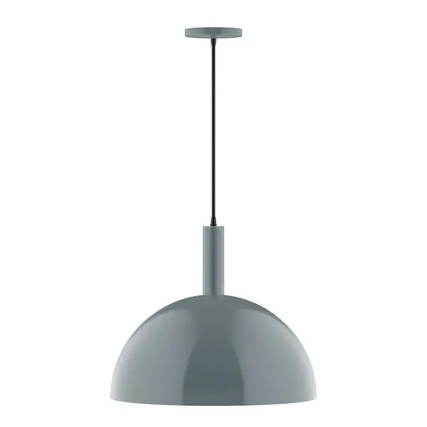 Geometric and colorful, the Ray series is simply configured for interior use. Ray is offered in multiple shapes, sizes and colors, choices to suit most any application. Collection: Ray Finish: Slate Gray Glass: 18 inch Ray Width: 18.00" Height: 87.00" Length: 18.00" Weight: 8.00 lb Wire: 6' Gray Fabric Cord Canopy: 5" diameter Number of Bulbs: 1 Maximum Wattage: 15.00 W Bulb Type: LED Light Source: LED Light Output: 1200.00 lm Color Temperature: 2700 K CRI: 90 Dimmable Rated Average Life: 50,000 Voltage: 120.00 V Country of Origin: US Safety Listing: UL/cUL Safety Rating: Dry LED Manufacturer Warranty: 1-year limited warranty on the fixture.