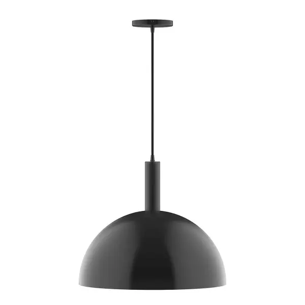 Geometric and colorful, the Ray series is simply configured for interior use. Ray is offered in multiple shapes, sizes and colors, choices to suit most any application. Collection: Ray Finish: Black Glass: 18 inch Ray Width: 18.00" Height: 87.00" Length: 18.00" Weight: 8.00 lb Wire: 6' Cool Tweed Fabric Cord Canopy: 5" diameter Number of Bulbs: 1 Maximum Wattage: 15.00 W Bulb Type: LED Light Source: LED Light Output: 1200.00 lm Color Temperature: 2700 K CRI: 90 Dimmable Rated Average Life: 50,000 Voltage: 120.00 V Country of Origin: US Safety Listing: UL/cUL Safety Rating: Dry LED Manufacturer Warranty: 1-year limited warranty on the fixture.