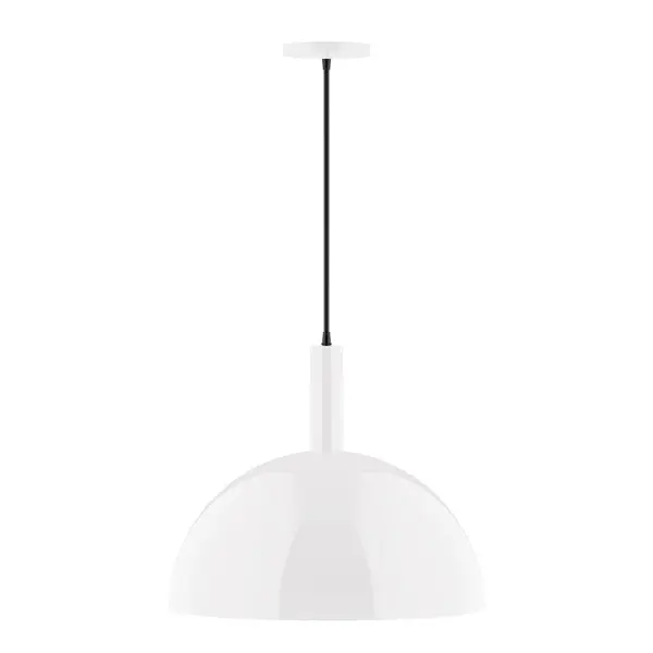 Geometric and colorful, the Ray series is simply configured for interior use. Ray is offered in multiple shapes, sizes and colors, choices to suit most any application. Collection: Ray Finish: White Glass: 18 inch Ray Width: 18.00" Height: 87.00" Length: 18.00" Weight: 8.00 lb Wire: 6' Black and White Houndstooth Fabric Cord Canopy: 5" diameter Number of Bulbs: 1 Maximum Wattage: 15.00 W Bulb Type: LED Light Source: LED Light Output: 1200.00 lm Color Temperature: 2700 K CRI: 90 Dimmable Rated Average Life: 50,000 Voltage: 120.00 V Country of Origin: US Safety Listing: UL/cUL Safety Rating: Dry LED Manufacturer Warranty: 1-year limited warranty on the fixture.