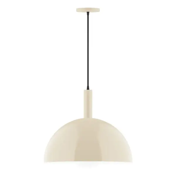 Geometric and colorful, the Ray series is simply configured for interior use. Ray is offered in multiple shapes, sizes and colors, choices to suit most any application. Collection: Ray Finish: Cream Glass: 6 inch White Opal Glass Globe Notes: Option (1) A19 LED Width: 18.00" Height: 87.00" Length: 18.00" Weight: 10.00 lb Wire: 6' Black SJT Canopy: 5" diameter Number of Bulbs: 1 Maximum Wattage: 100.00 W Bulb Type: A19 Bulb Base: E26 Medium Light Source: Incandescent or LED equivalent Dimmable Voltage: 120.00 V Material: Aluminum Country of Origin: US Safety Listing: UL/cUL Safety Rating: Dry LED Manufacturer Warranty: 1-year limited warranty on the fixture.