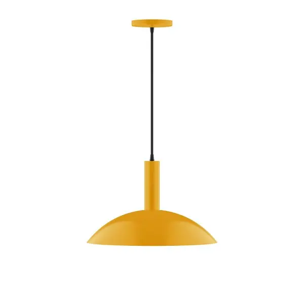 Geometric and colorful, the Glow series is simply configured for interior use. Glow is offered in multiple shapes, sizes and colors, choices to suit most any application. Collection: Glow Finish: Bright Yellow Glass: 16 inch Glow Width: 16.00" Height: 82.00" Length: 16.00" Weight: 8.00 lb Wire: 6' Black Fabric Cord Canopy: 5" diameter Number of Bulbs: 2 Maximum Wattage: 15.00 W Bulb Type: LED Light Source: LED Light Output: 1200.00 lm Color Temperature: 2700 K CRI: 90 Dimmable Rated Average Life: 50,000 Voltage: 120.00 V Country of Origin: US Safety Listing: UL/cUL Safety Rating: Dry LED Manufacturer Warranty: 1-year limited warranty on the fixture.