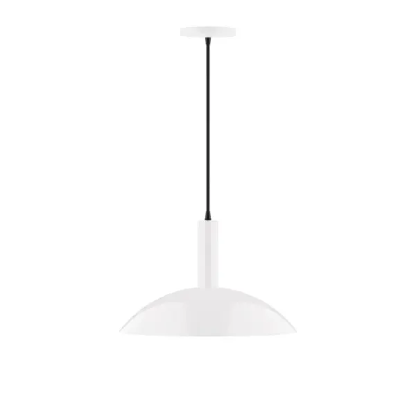 Geometric and colorful, the Glow series is simply configured for interior use. Glow is offered in multiple shapes, sizes and colors, choices to suit most any application. Collection: Glow Finish: White Glass: 16 inch Glow Width: 16.00" Height: 82.00" Length: 16.00" Weight: 8.00 lb Wire: 6' Gray Fabric Cord Canopy: 5" diameter Number of Bulbs: 2 Maximum Wattage: 15.00 W Bulb Type: LED Light Source: LED Light Output: 1200.00 lm Color Temperature: 2700 K CRI: 90 Dimmable Rated Average Life: 50,000 Voltage: 120.00 V Country of Origin: US Safety Listing: UL/cUL Safety Rating: Dry LED Manufacturer Warranty: 1-year limited warranty on the fixture.