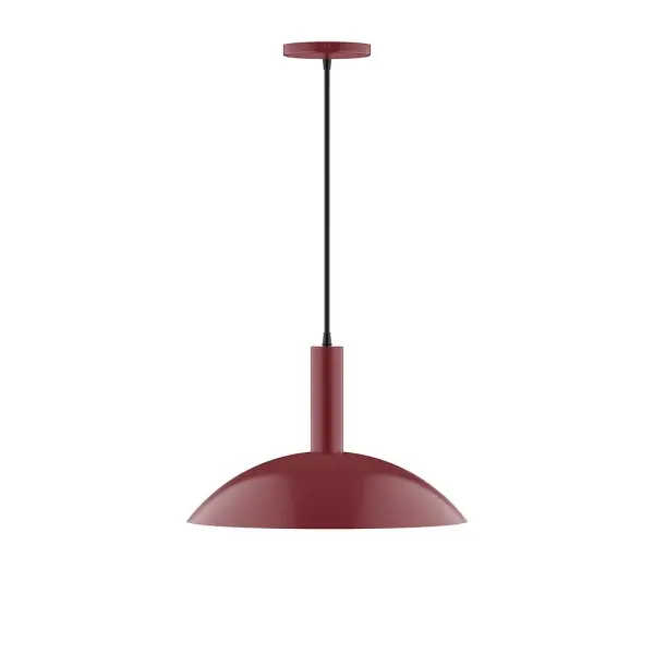 Geometric and colorful, the Glow series is simply configured for interior use. Glow is offered in multiple shapes, sizes and colors, choices to suit most any application. Collection: Glow Finish: Barn Red Glass: 16 inch Glow Width: 16.00" Height: 82.00" Length: 16.00" Weight: 8.00 lb Wire: 6' Ivory Fabric Cord Canopy: 5" diameter Number of Bulbs: 2 Maximum Wattage: 15.00 W Bulb Type: LED Light Source: LED Light Output: 1200.00 lm Color Temperature: 2700 K CRI: 90 Dimmable Rated Average Life: 50,000 Voltage: 120.00 V Country of Origin: US Safety Listing: UL/cUL Safety Rating: Dry LED Manufacturer Warranty: 1-year limited warranty on the fixture.