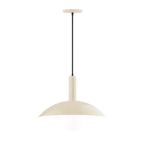 Geometric and colorful, the Glow series is simply configured for interior use. Glow is offered in multiple shapes, sizes and colors, choices to suit most any application. Collection: Glow Finish: Cream Glass: 6 inch White Opal Glass Globe Notes: Option (1) A19 LED Width: 16.00" Height: 82.00" Length: 16.00" Weight: 10.00 lb Wire: 6' Black SJT Canopy: 5" diameter Number of Bulbs: 1 Maximum Wattage: 100.00 W Bulb Type: A19 Bulb Base: E26 Medium Light Source: Incandescent or LED equivalent Dimmable Voltage: 120.00 V Material: Aluminum Country of Origin: US Safety Listing: UL/cUL Safety Rating: Dry LED Manufacturer Warranty: 1-year limited warranty on the fixture.