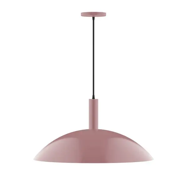 Geometric and colorful, the Glow series is simply configured for interior use. Glow is offered in multiple shapes, sizes and colors, choices to suit most any application. Collection: Glow Finish: Mauve Glass: 24 inch Glow Width: 24.00" Height: 84.00" Length: 24.00" Weight: 10.00 lb Wire: 6' Gray Fabric Cord Canopy: 5" diameter Number of Bulbs: 2 Maximum Wattage: 25.00 W Bulb Type: LED Light Source: LED Light Output: 1800.00 lm Color Temperature: 2700 K CRI: 90 Dimmable Rated Average Life: 50,000 Voltage: 120.00 V Country of Origin: US Safety Listing: UL/cUL Safety Rating: Dry LED Manufacturer Warranty: 1-year limited warranty on the fixture.