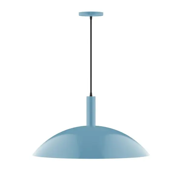 Geometric and colorful, the Glow series is simply configured for interior use. Glow is offered in multiple shapes, sizes and colors, choices to suit most any application. Collection: Glow Finish: Light Blue Glass: 24 inch Glow Width: 24.00" Height: 84.00" Length: 24.00" Weight: 10.00 lb Wire: 6' White SJT Cord Canopy: 5" diameter Number of Bulbs: 2 Maximum Wattage: 25.00 W Bulb Type: LED Light Source: LED Light Output: 1800.00 lm Color Temperature: 2700 K CRI: 90 Dimmable Rated Average Life: 50,000 Voltage: 120.00 V Country of Origin: US Safety Listing: UL/cUL Safety Rating: Dry LED Manufacturer Warranty: 1-year limited warranty on the fixture.