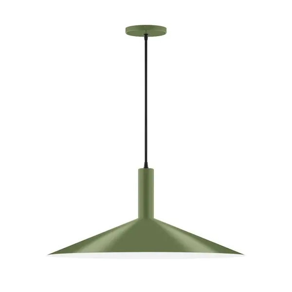 Geometric and colorful, the Zing series is simply configured for interior use. Zing is offered in multiple shapes, sizes and colors, choices to suit most any application. Collection: Zing Finish: Fern Green Glass: 24 inch Zing Width: 24.00" Height: 82.50" Length: 24.00" Weight: 10.00 lb Wire: 6' Polished Copper Fabric Cord Canopy: 5" diameter Number of Bulbs: 2 Maximum Wattage: 8.00 W Bulb Type: LED Light Source: LED Light Output: 800.00 lm Color Temperature: 3000 K CRI: 90 Dimmable Rated Average Life: 50,000 Voltage: 120.00 V Country of Origin: US Safety Listing: UL/cUL Safety Rating: Dry LED Manufacturer Warranty: 1-year limited warranty on the fixture.