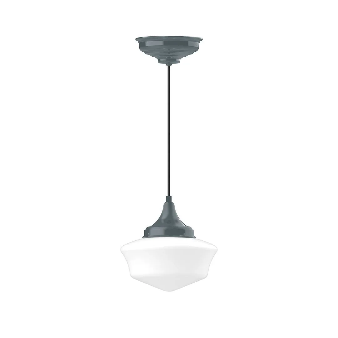 Schoolhouse One Light Pendant in Slate Gray