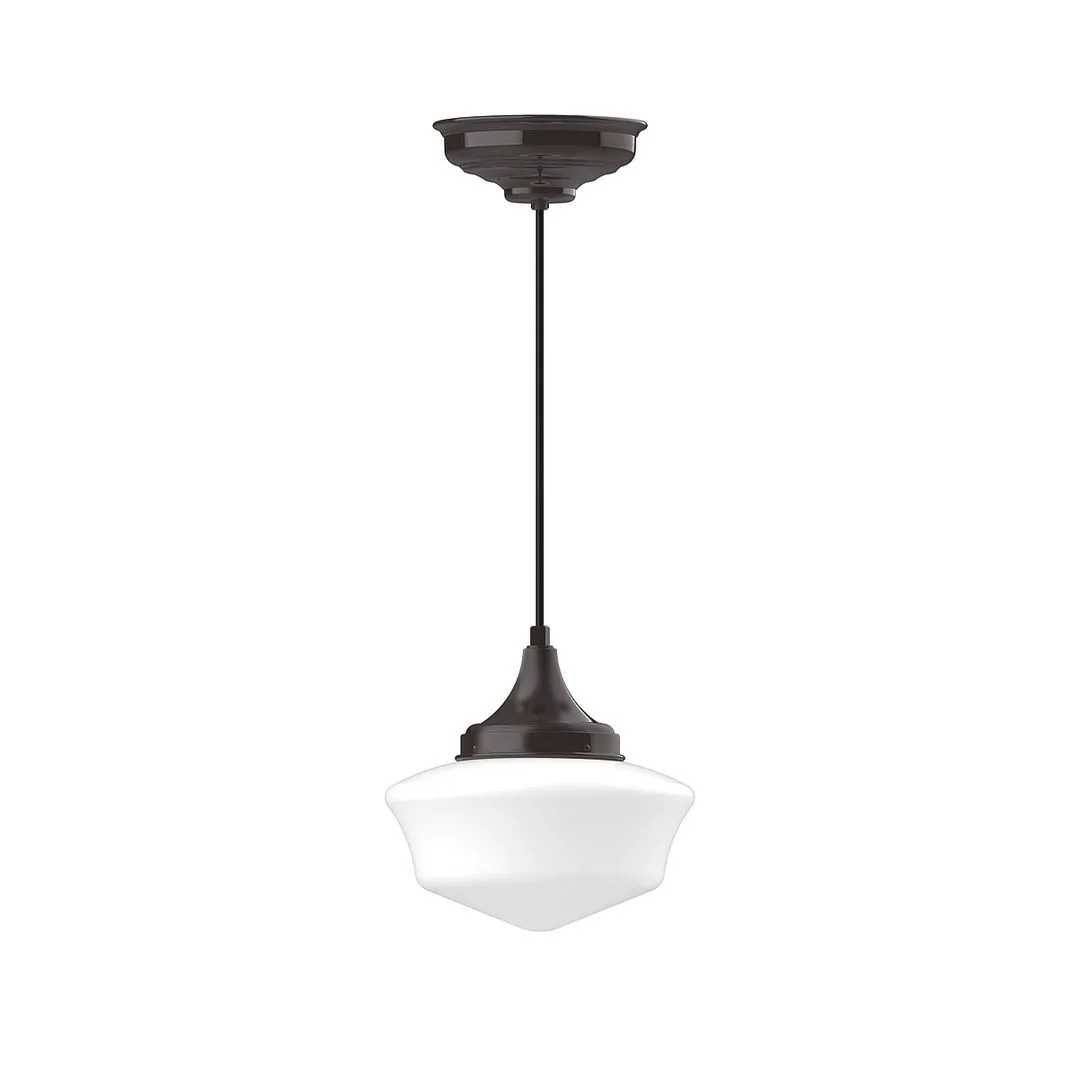 Schoolhouse One Light Pendant in Architectural Bronze