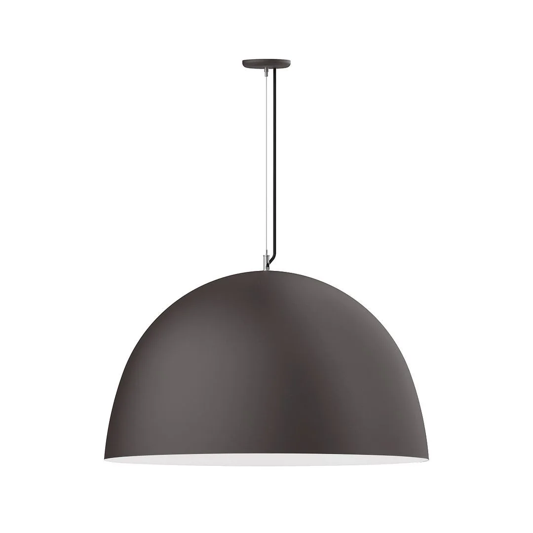 XL Choices One Light Pendant in Bronze Matte w/White Interior