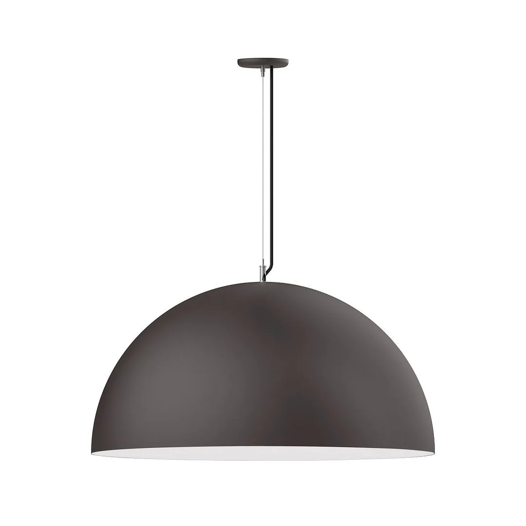 XL Choices One Light Pendant in Bronze Matte w/White Interior