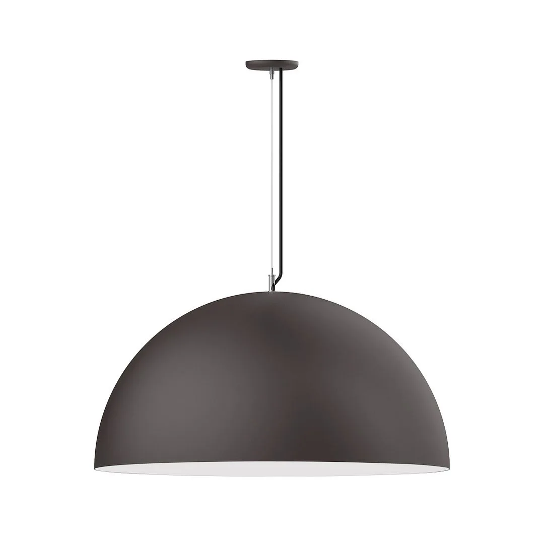 XL Choices One Light Pendant in Bronze Matte w/White Interior