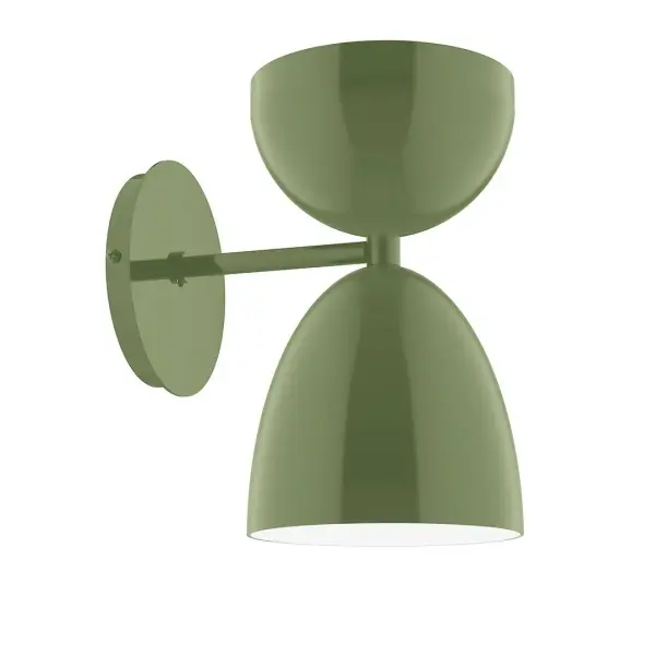 Nest is a playful series of stacked and nested dome shades. Offered in a host of finishes, Nest will be a bright and cheery addition to your interior décor Collection: Nest Finish: Fern Green Glass: 6 inch Nest Width: 6.00" Height: 10.25" Length: 8.63" Weight: 6.00 lb Extension from Wall: 8.63" Canopy: 5" diameter Number of Bulbs: 1 Maximum Wattage: 8.00 W Bulb Type: LED Light Source: LED Light Output: 800.00 lm Color Temperature: 3000 K CRI: 90 Dimmable Rated Average Life: 50,000 Voltage: 120.00 V Country of Origin: US Safety Listing: UL/cUL Safety Rating: Dry LED Manufacturer Warranty: 1-year limited warranty on the fixture.