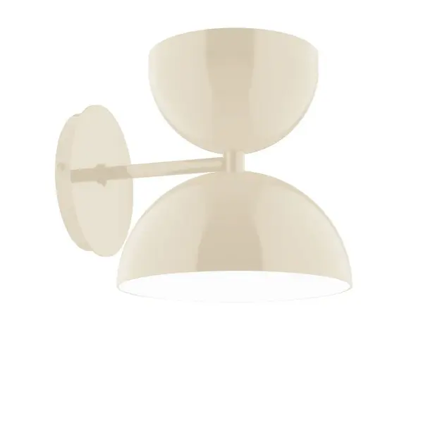 Nest is a playful series of stacked and nested dome shades. Offered in a host of finishes, Nest will be a bright and cheery addition to your interior décor Collection: Nest Finish: Cream Glass: 8 inch Nest Width: 8.00" Height: 8.25" Length: 9.63" Weight: 6.00 lb Extension from Wall: 9.63" Canopy: 5" diameter Number of Bulbs: 1 Maximum Wattage: 8.00 W Bulb Type: LED Light Source: LED Light Output: 800.00 lm Color Temperature: 3000 K CRI: 90 Dimmable Rated Average Life: 50,000 Voltage: 120.00 V Country of Origin: US Safety Listing: UL/cUL Safety Rating: Dry LED Manufacturer Warranty: 1-year limited warranty on the fixture.