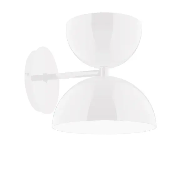 Nest is a playful series of stacked and nested dome shades. Offered in a host of finishes, Nest will be a bright and cheery addition to your interior décor Collection: Nest Finish: White Glass: 8 inch Nest Width: 8.00" Height: 8.25" Length: 9.63" Weight: 6.00 lb Extension from Wall: 9.63" Canopy: 5" diameter Number of Bulbs: 1 Maximum Wattage: 8.00 W Bulb Type: LED Light Source: LED Light Output: 800.00 lm Color Temperature: 3000 K CRI: 90 Dimmable Rated Average Life: 50,000 Voltage: 120.00 V Country of Origin: US Safety Listing: UL/cUL Safety Rating: Dry LED Manufacturer Warranty: 1-year limited warranty on the fixture.