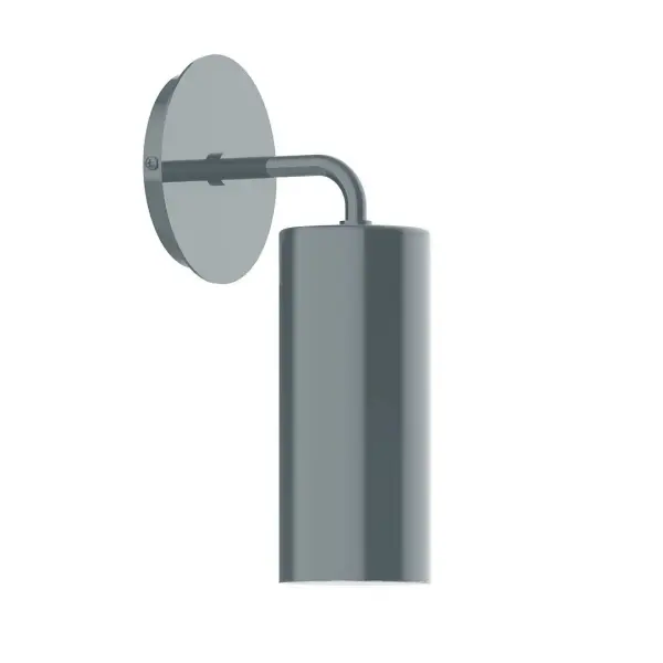 The Jordan Wall Sconce collection reflects a more modern RLM style. Clean lines and basic geometric shapes define this series of wall lights. Suitable for both indoor and outdoor applications. Hang alone or in pairs on either side of a front door or garage, next to a bed, or in the bathroom. Available in multiple shade styles to suit your décor, be it modern farmhouse, coastal cottage, or industrial loft. Collection: Jordan Finish: Slate Gray Glass: Aluminum Width: 3.50" Height: 11.25" Length: 6.25" Weight: 4.00 lb Extension from Wall: 6.25" Canopy: 5" diameter Number of Bulbs: 1 Maximum Wattage: 8.00 W Bulb Type: LED Light Source: LED Light Output: 800.00 lm Color Temperature: 3000 K CRI: 90 Dimmable Rated Average Life: 50,000 Voltage: 120.00 V Country of Origin: US Safety Listing: UL/cUL Safety Rating: Dry Dark Sky LED Manufacturer Warranty: 1-year limited warranty on the fixture.
