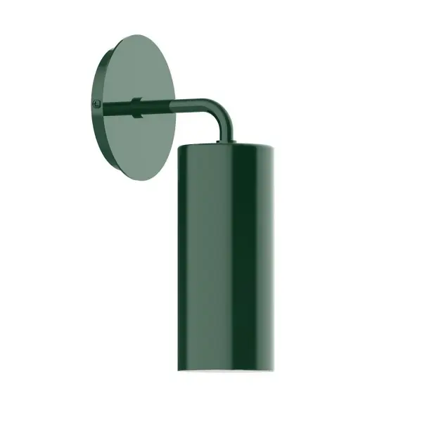 The Jordan Wall Sconce collection reflects a more modern RLM style. Clean lines and basic geometric shapes define this series of wall lights. Suitable for both indoor and outdoor applications. Hang alone or in pairs on either side of a front door or garage, next to a bed, or in the bathroom. Available in multiple shade styles to suit your décor, be it modern farmhouse, coastal cottage, or industrial loft. Collection: Jordan Finish: Forest Green Glass: Aluminum Width: 3.50" Height: 11.25" Length: 6.25" Weight: 4.00 lb Extension from Wall: 6.25" Canopy: 5" diameter Number of Bulbs: 1 Maximum Wattage: 8.00 W Bulb Type: LED Light Source: LED Light Output: 800.00 lm Color Temperature: 3000 K CRI: 90 Dimmable Rated Average Life: 50,000 Voltage: 120.00 V Country of Origin: US Safety Listing: UL/cUL Safety Rating: Dry Dark Sky LED Manufacturer Warranty: 1-year limited warranty on the fixture.